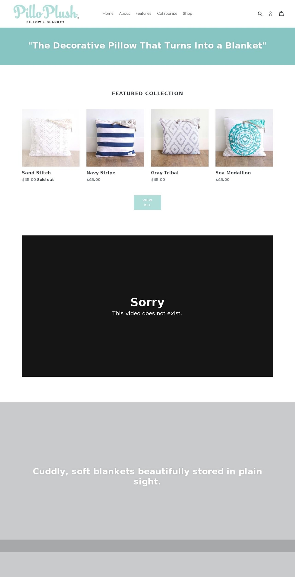 pilloplush.biz shopify website screenshot