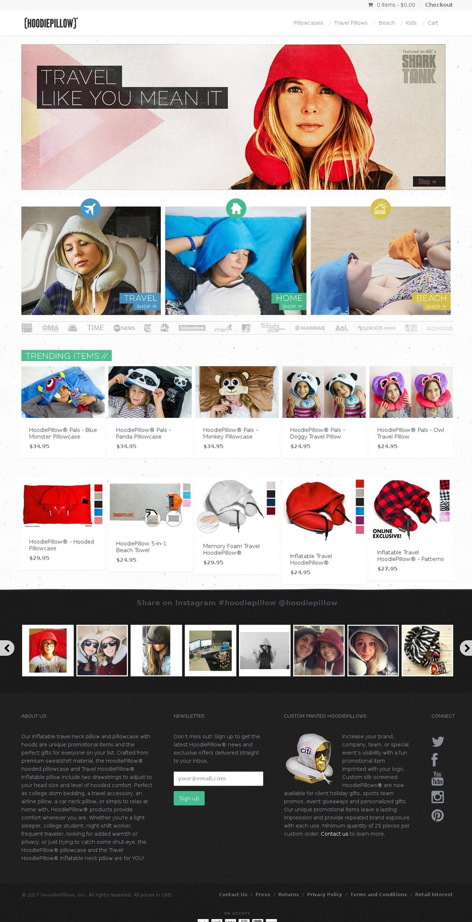 pillow-hoodies.net shopify website screenshot
