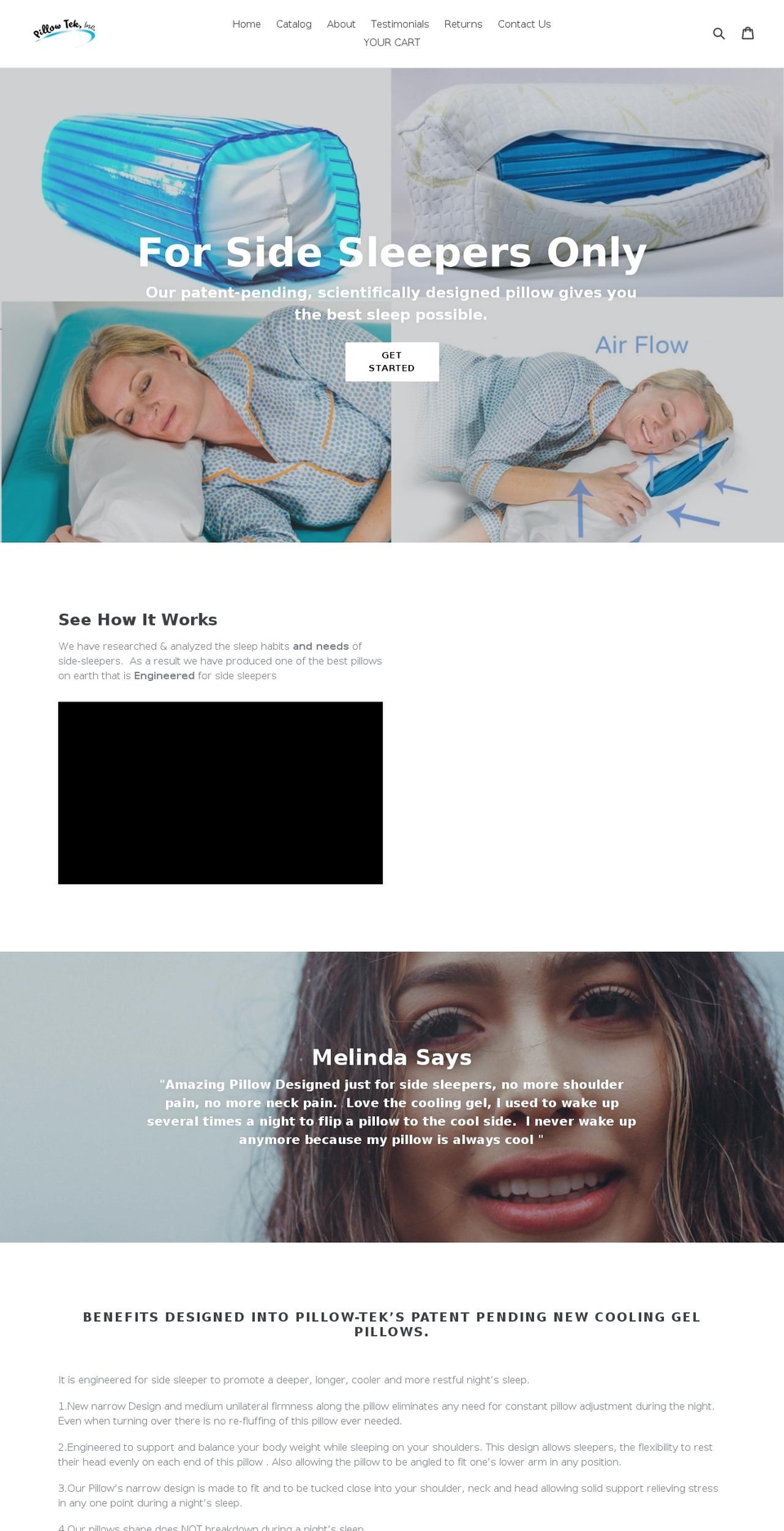pillow-tek.com — Shopify storefront screenshot