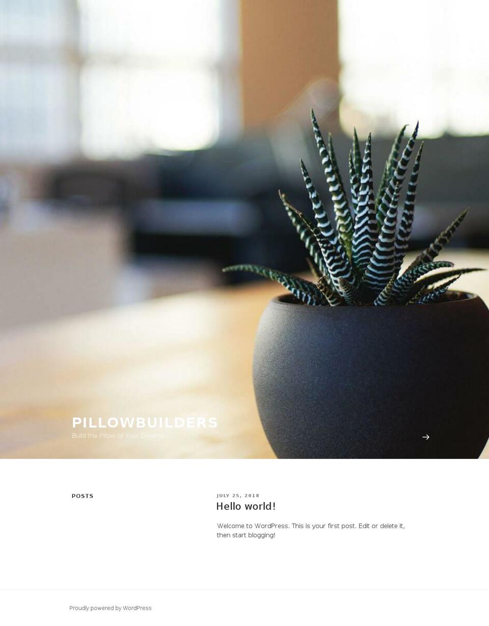 pillowbuilders.com shopify website screenshot
