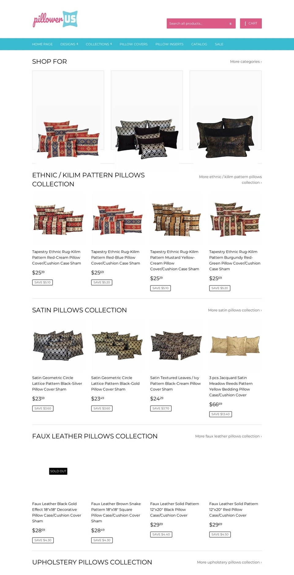 pillowerus.com — Shopify storefront screenshot