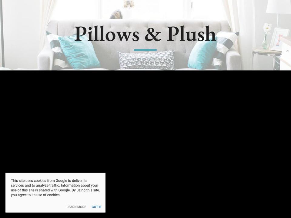 pillowsandplush.com — Shopify storefront screenshot