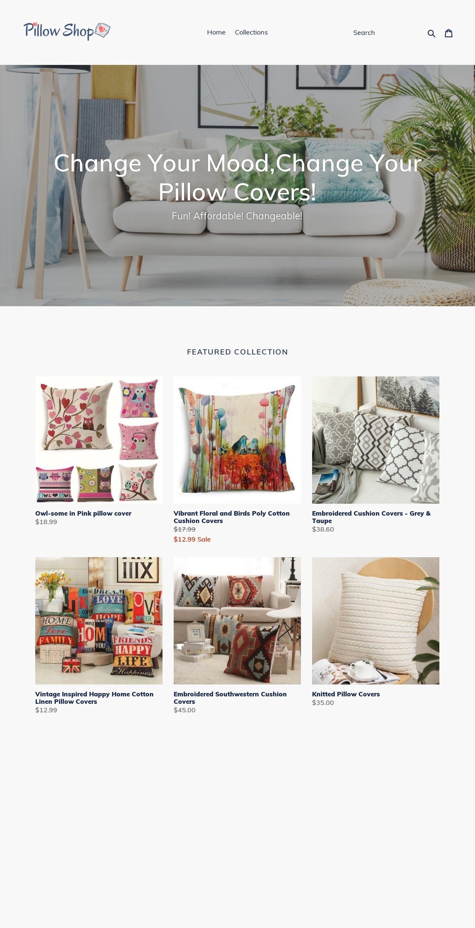pillowshop.ca shopify website screenshot