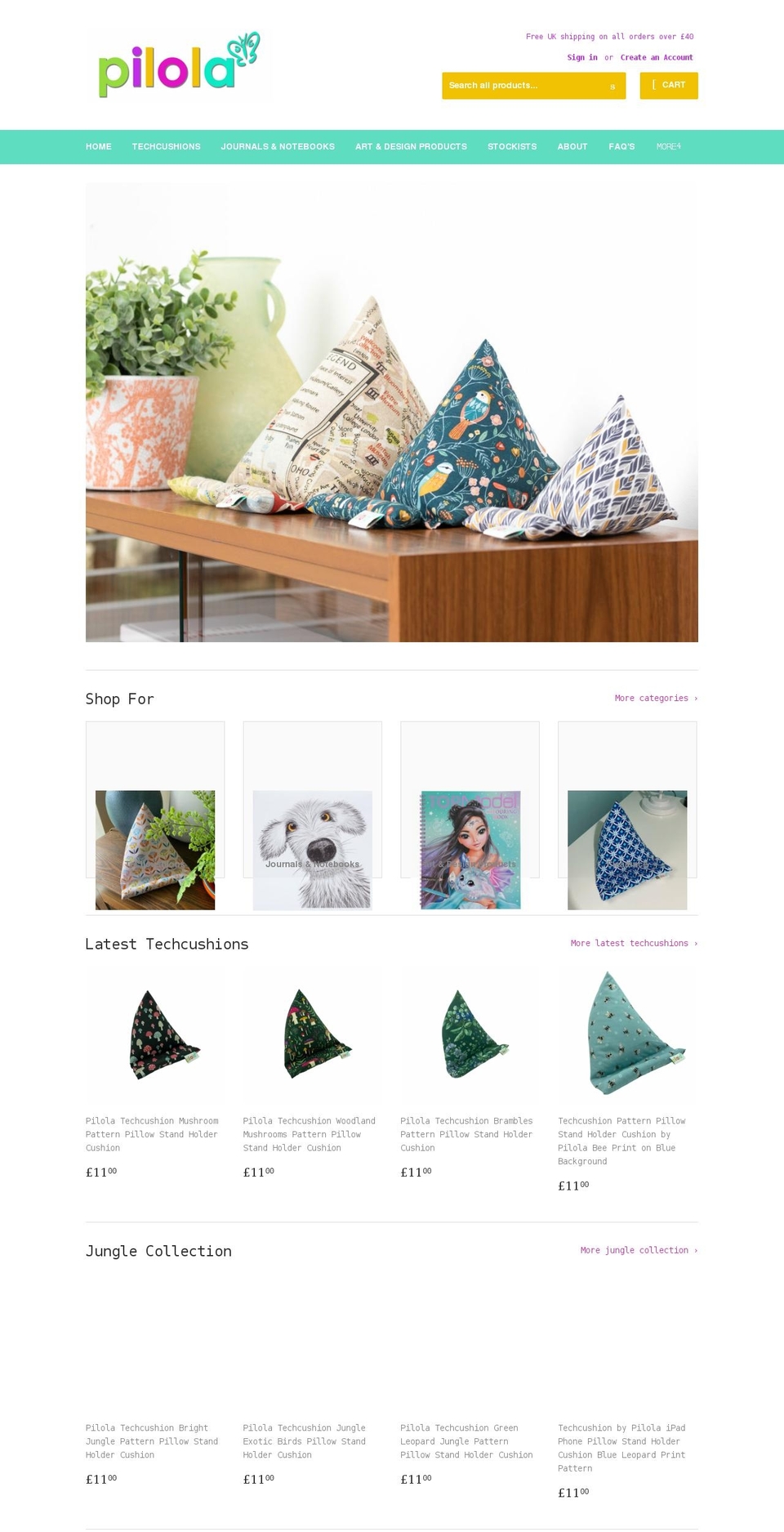 pilola.co.uk shopify website screenshot