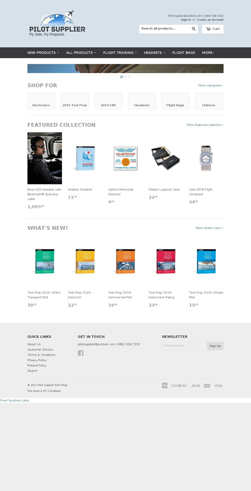 pilot-supplier.com shopify website screenshot