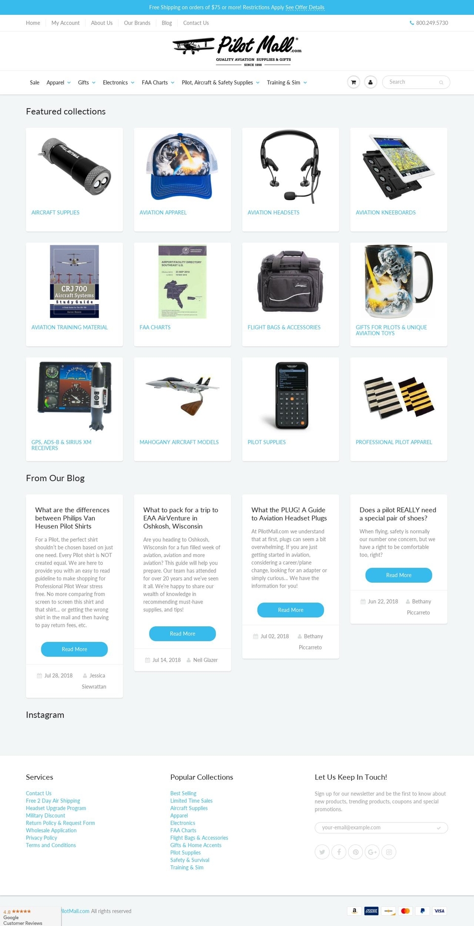 pilotmall.com shopify website screenshot