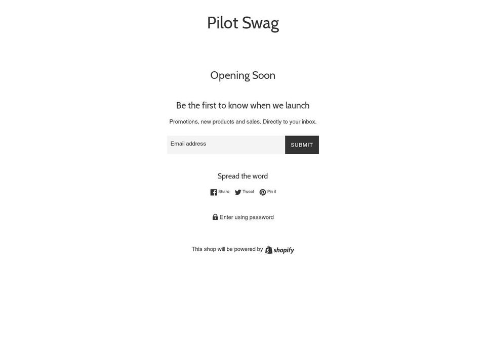 pilotswag.com shopify website screenshot
