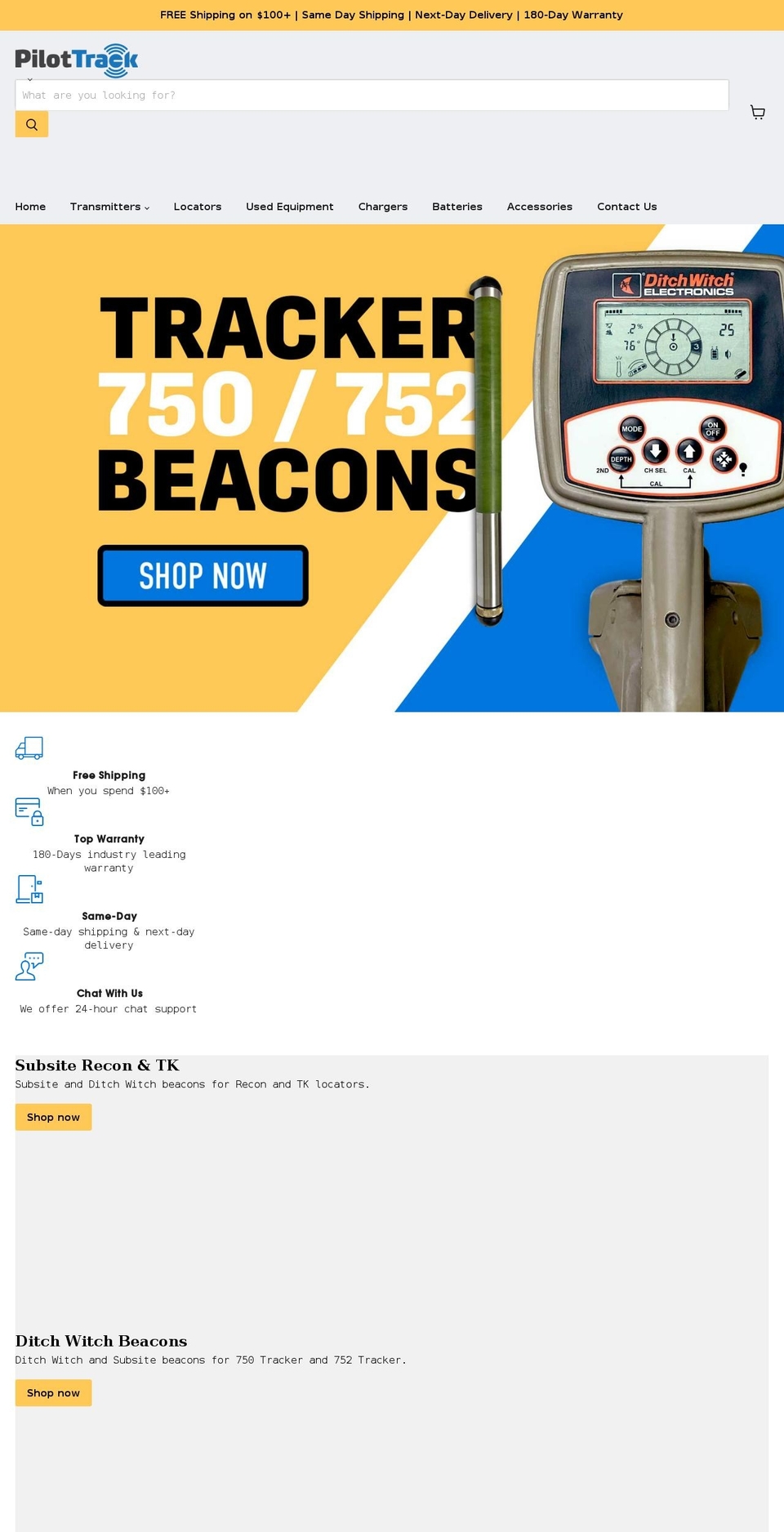 pilottrackhdd.com shopify website screenshot