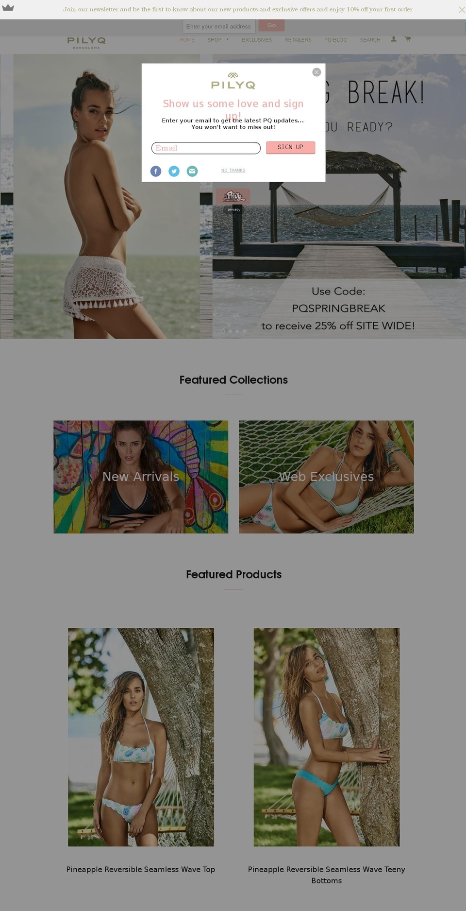 pilyq.com shopify website screenshot