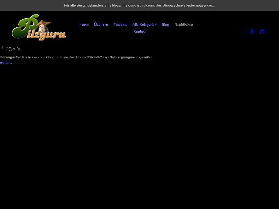 pilzguru.de shopify website screenshot