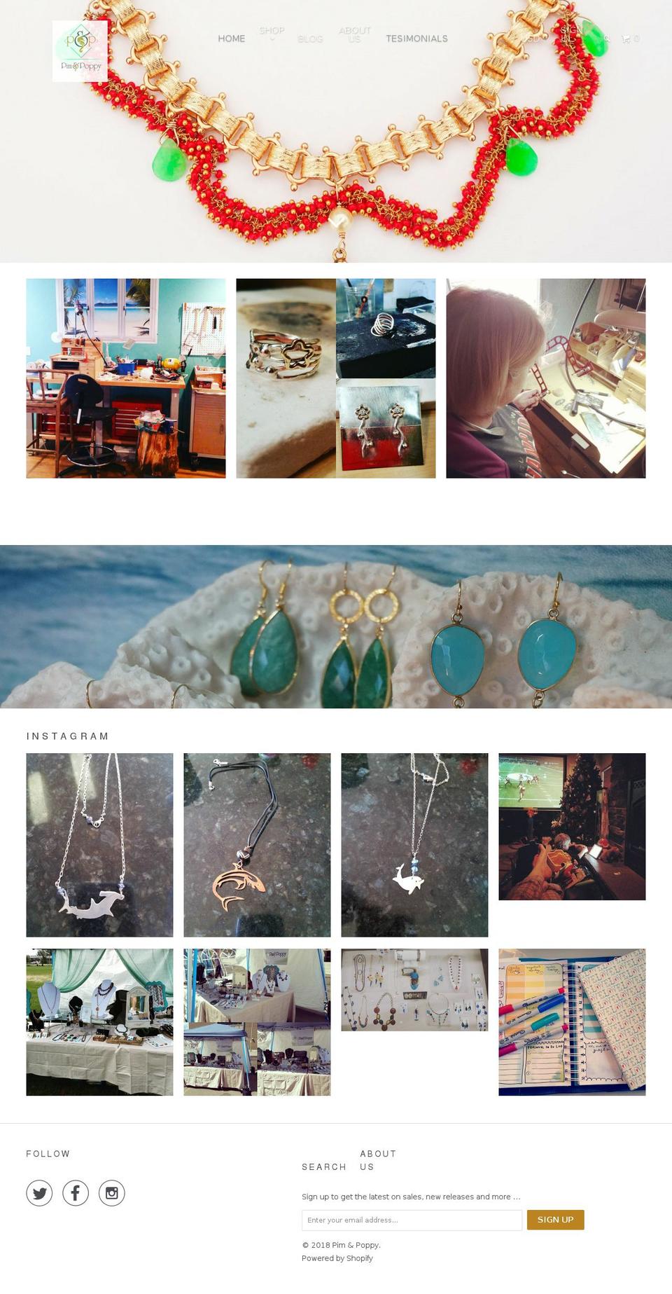 pimandpoppy.com — Shopify storefront screenshot