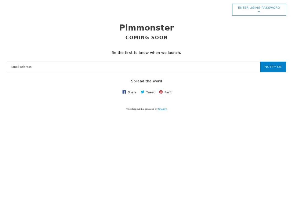 home--classic Shopify theme site example pimmonster.com