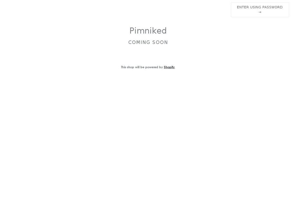 pimniked.com shopify website screenshot