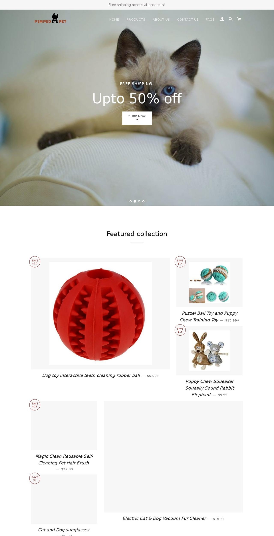 pimpedpet.com — Shopify storefront screenshot