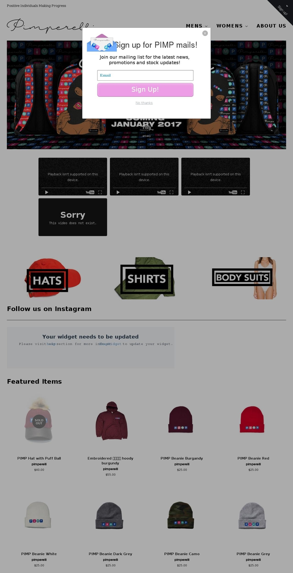 pimperelli.com shopify website screenshot