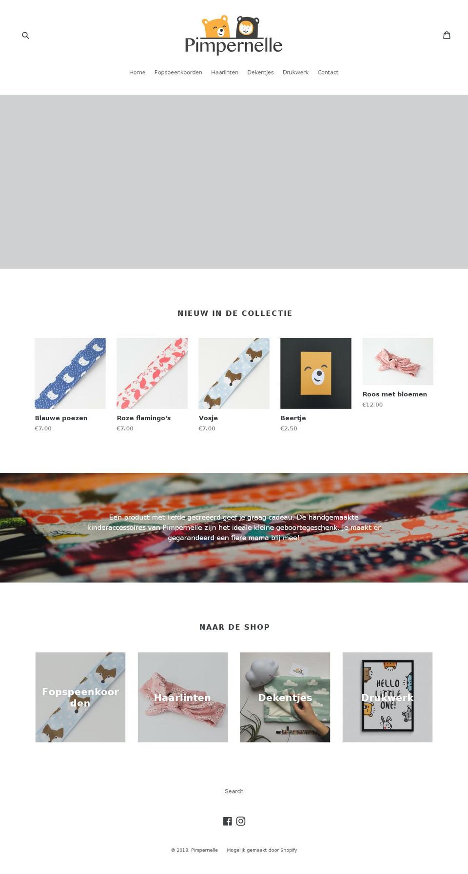 pimpernelle.be shopify website screenshot