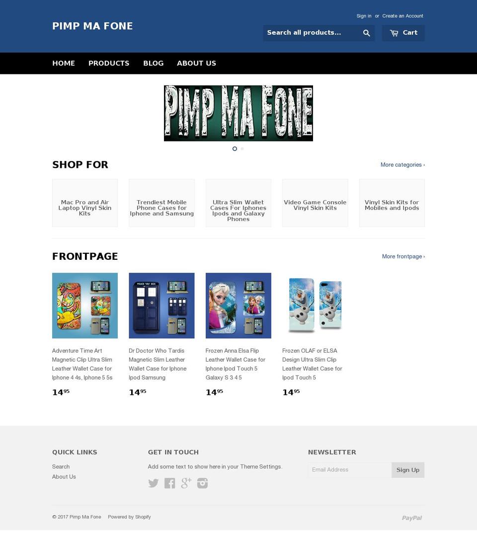 pimpmafone.com shopify website screenshot