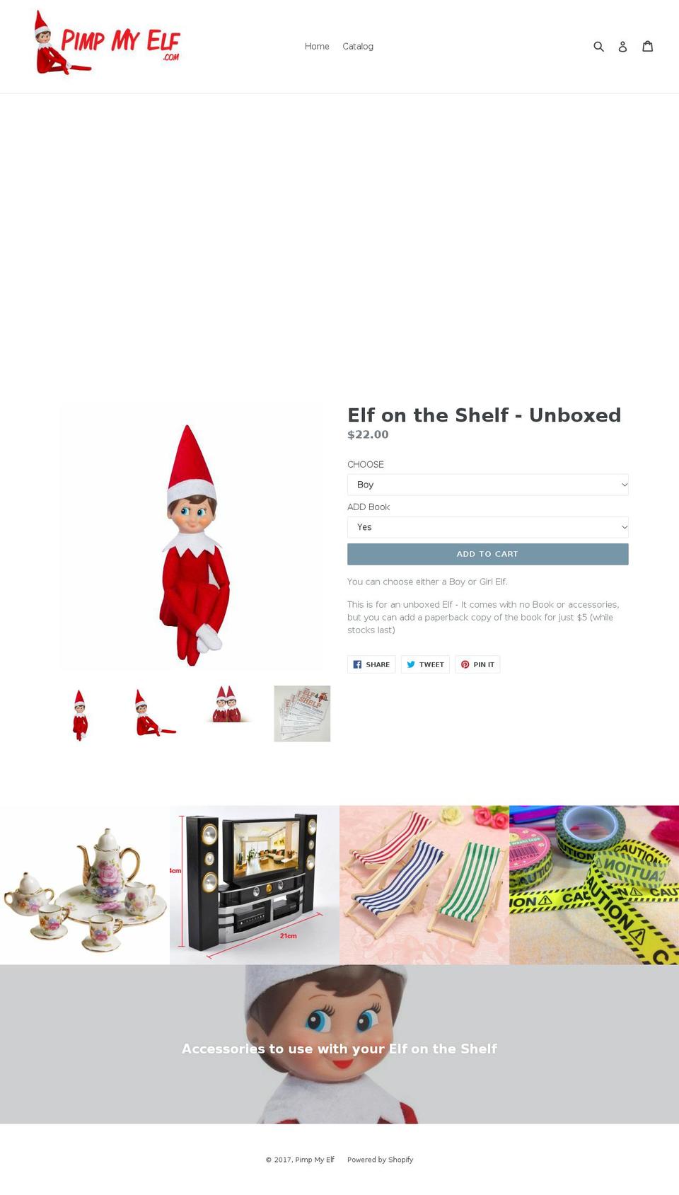 pimpmyelf.com shopify website screenshot