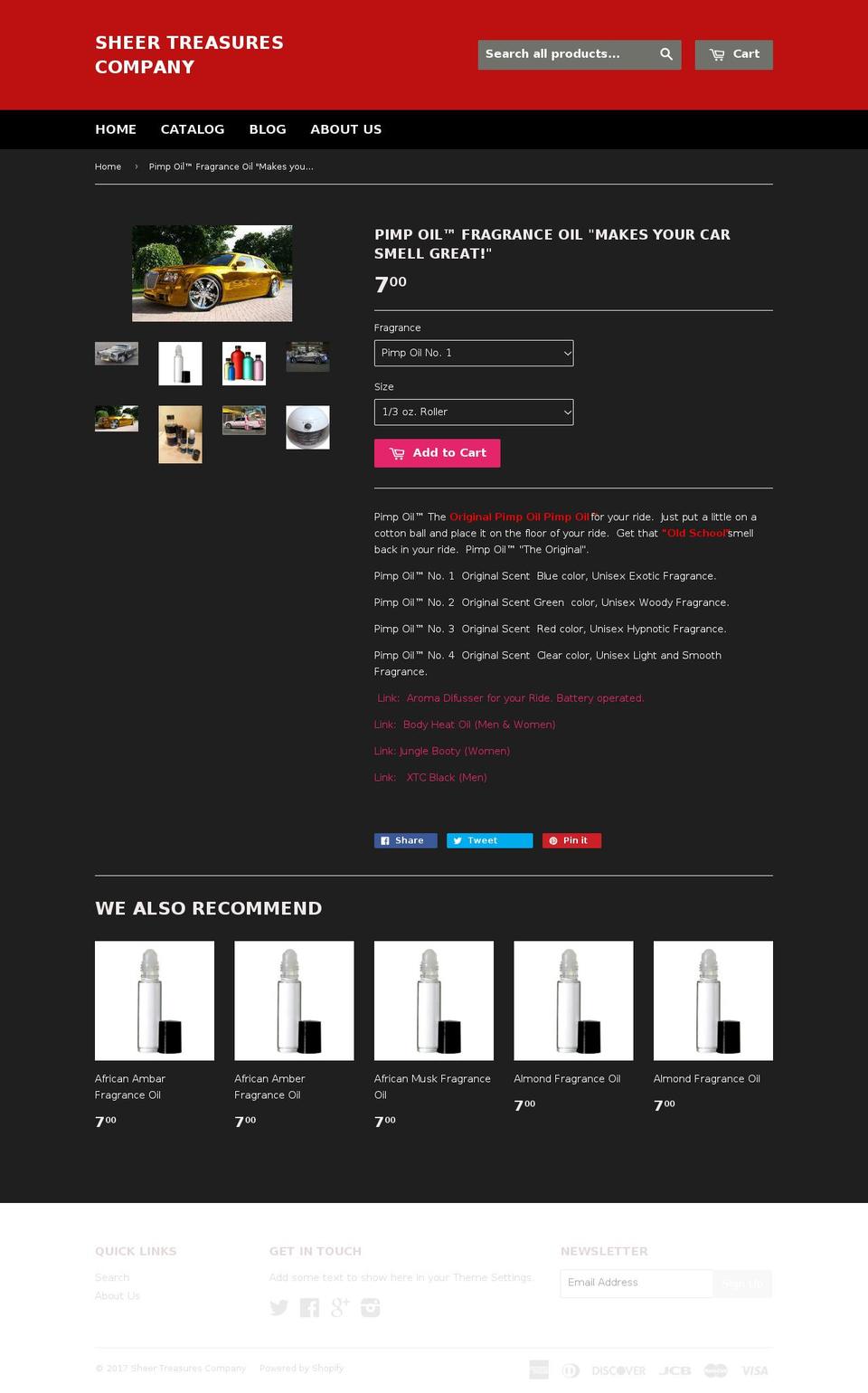 pimpoil.com shopify website screenshot