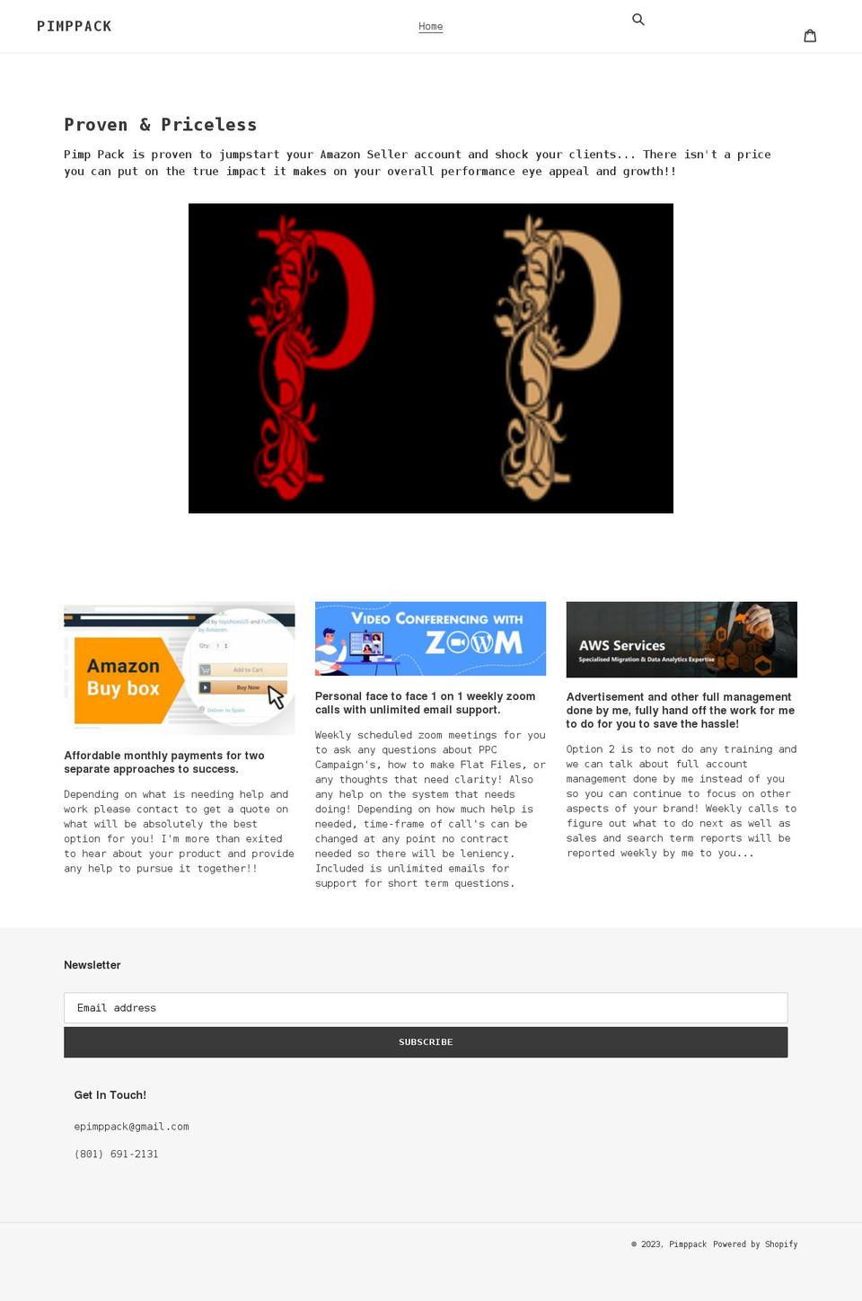 pimppack.com shopify website screenshot