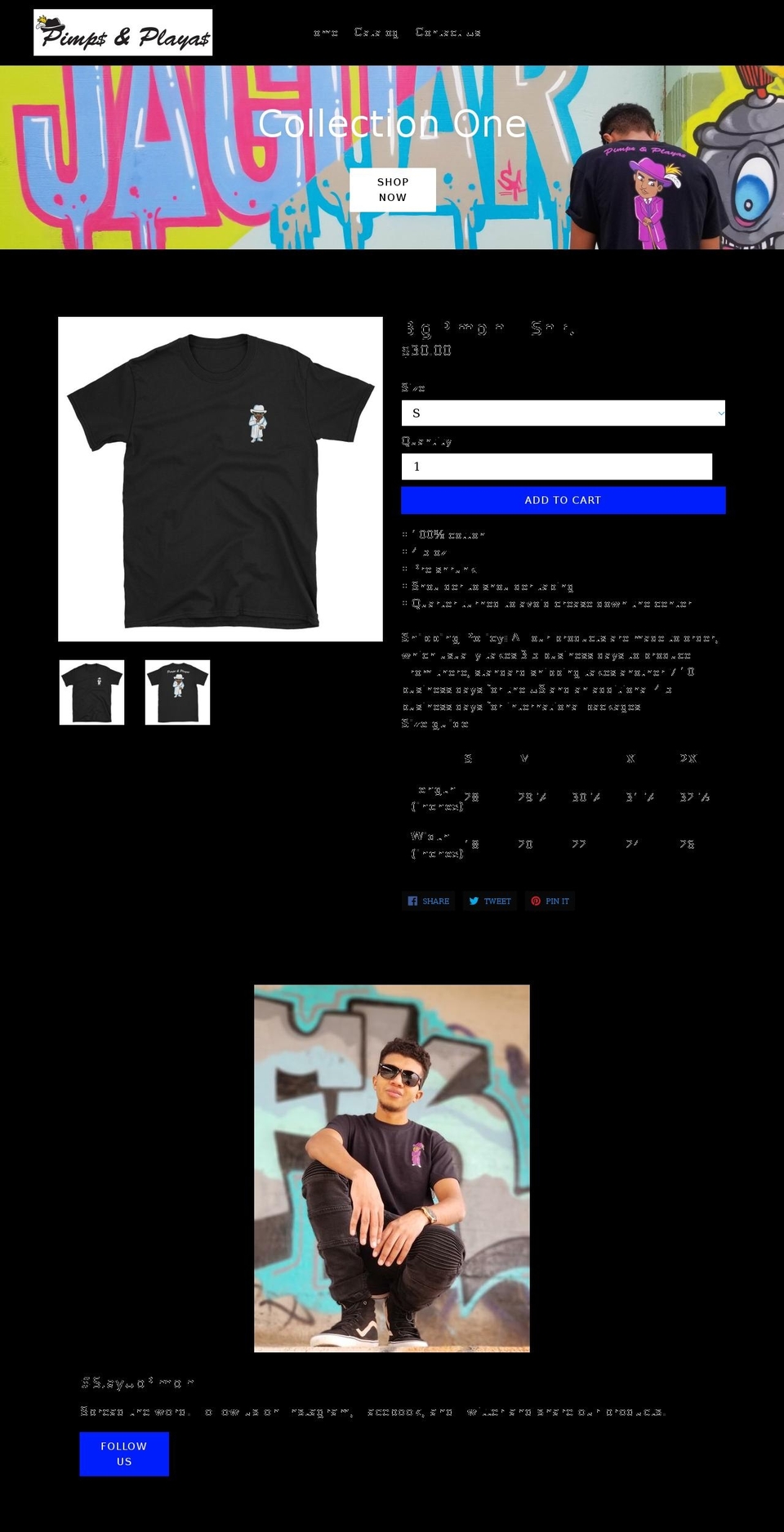 pimpsandplayas.com — Shopify storefront screenshot