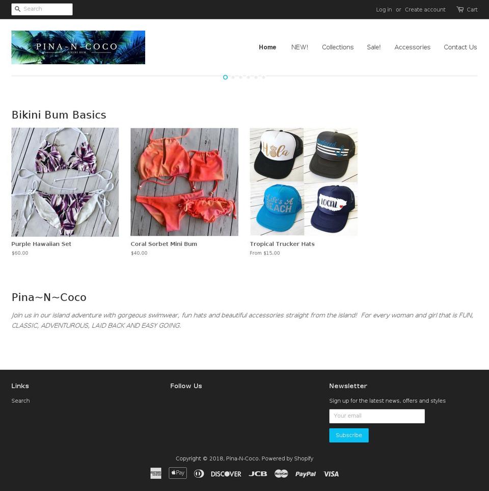 pina-n-coco.com — Shopify storefront screenshot