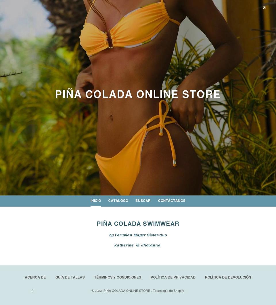 pinacoladaswimwear.com shopify website screenshot