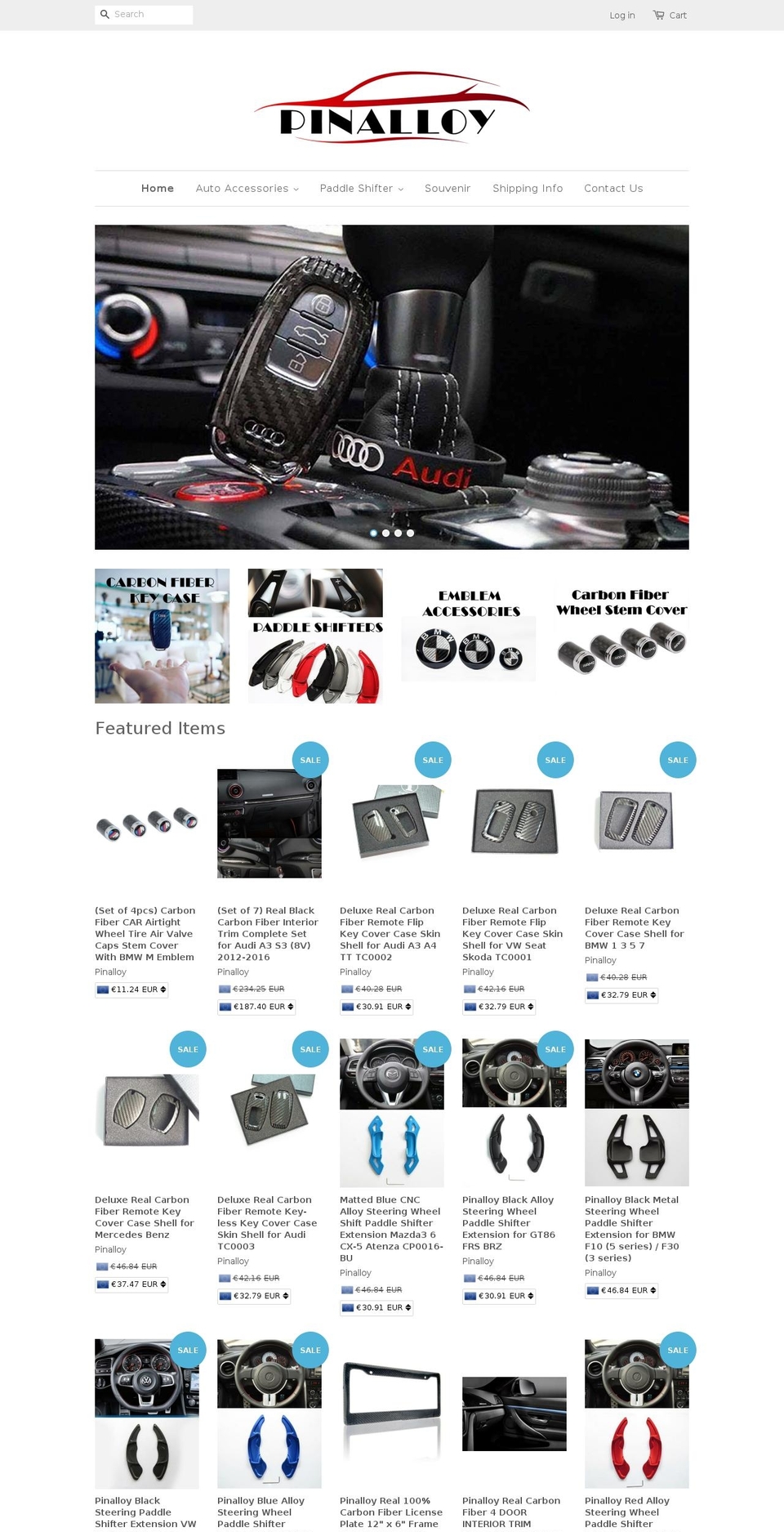 pinalloy.com shopify website screenshot