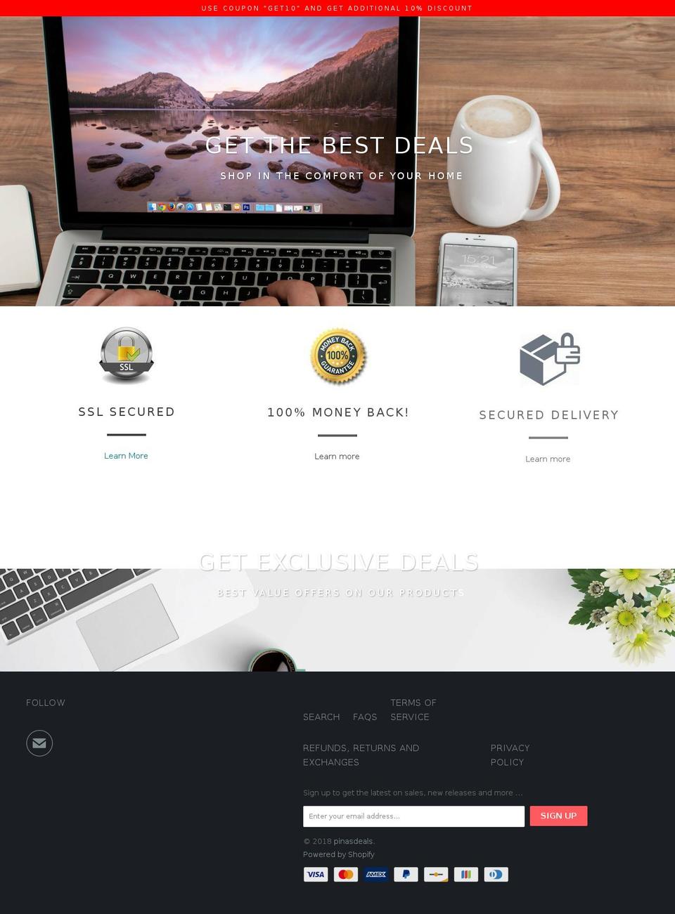 pinasdeals.com — Shopify storefront screenshot