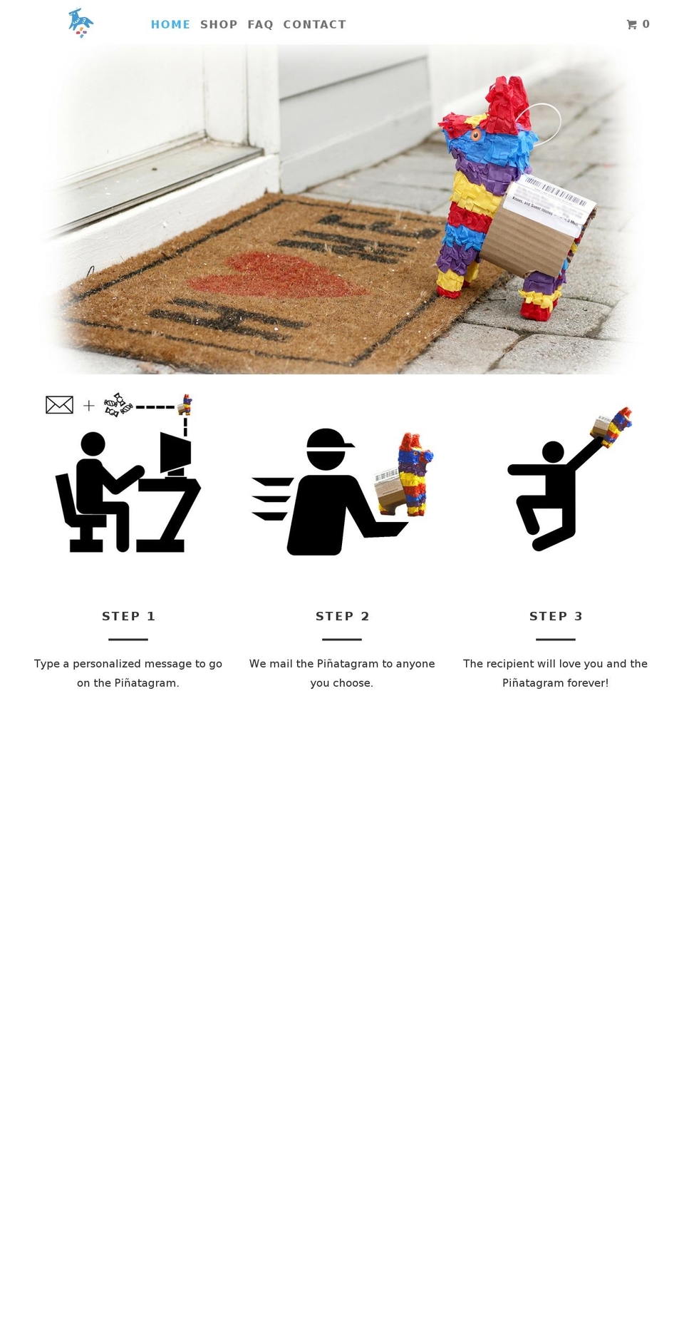 pinatagrams.com shopify website screenshot