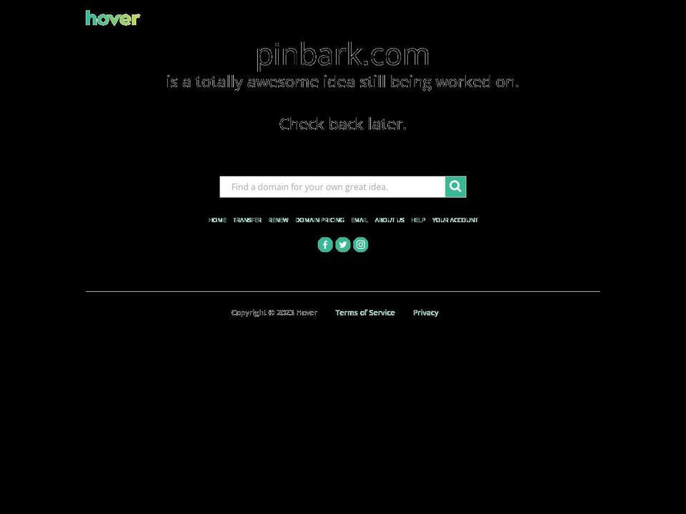 pinbark.com — Shopify storefront screenshot