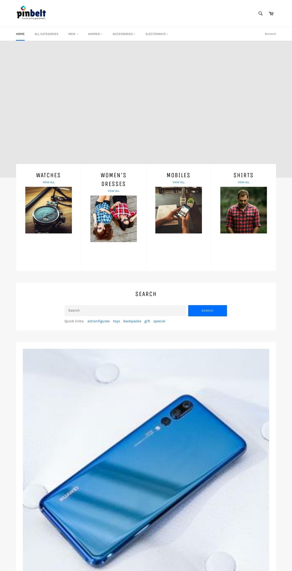 pinbelt.com — Shopify storefront screenshot