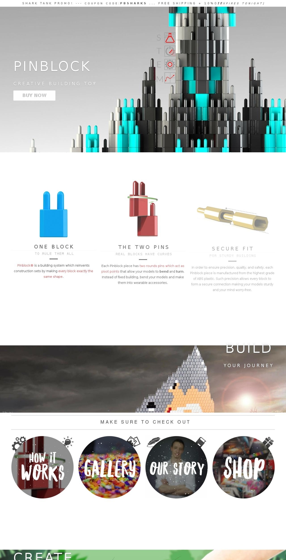 pinblocks.com shopify website screenshot
