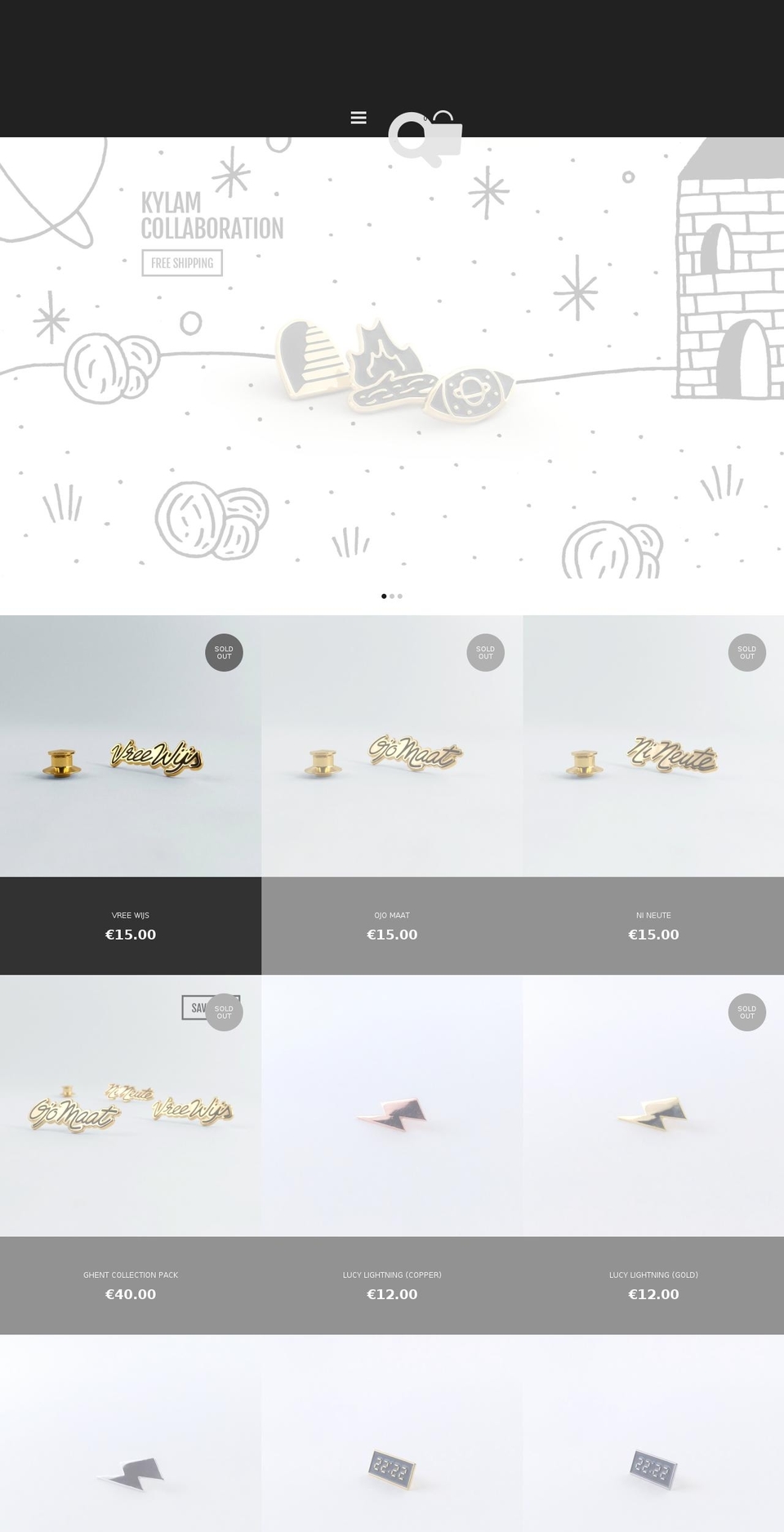 pincepins.com shopify website screenshot