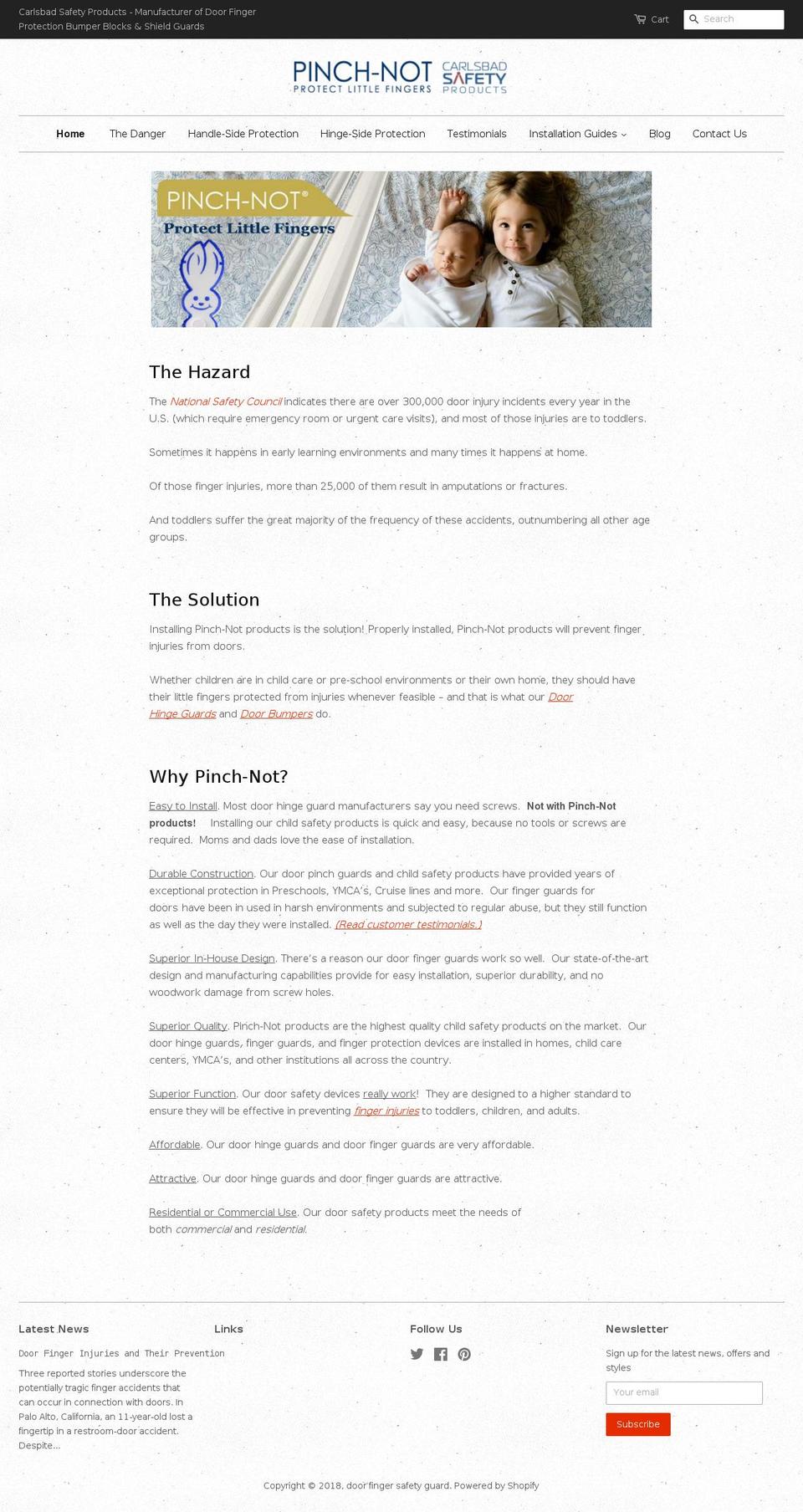 Latest copy of website 11-6-17 Shopify theme site example pinch-not.com