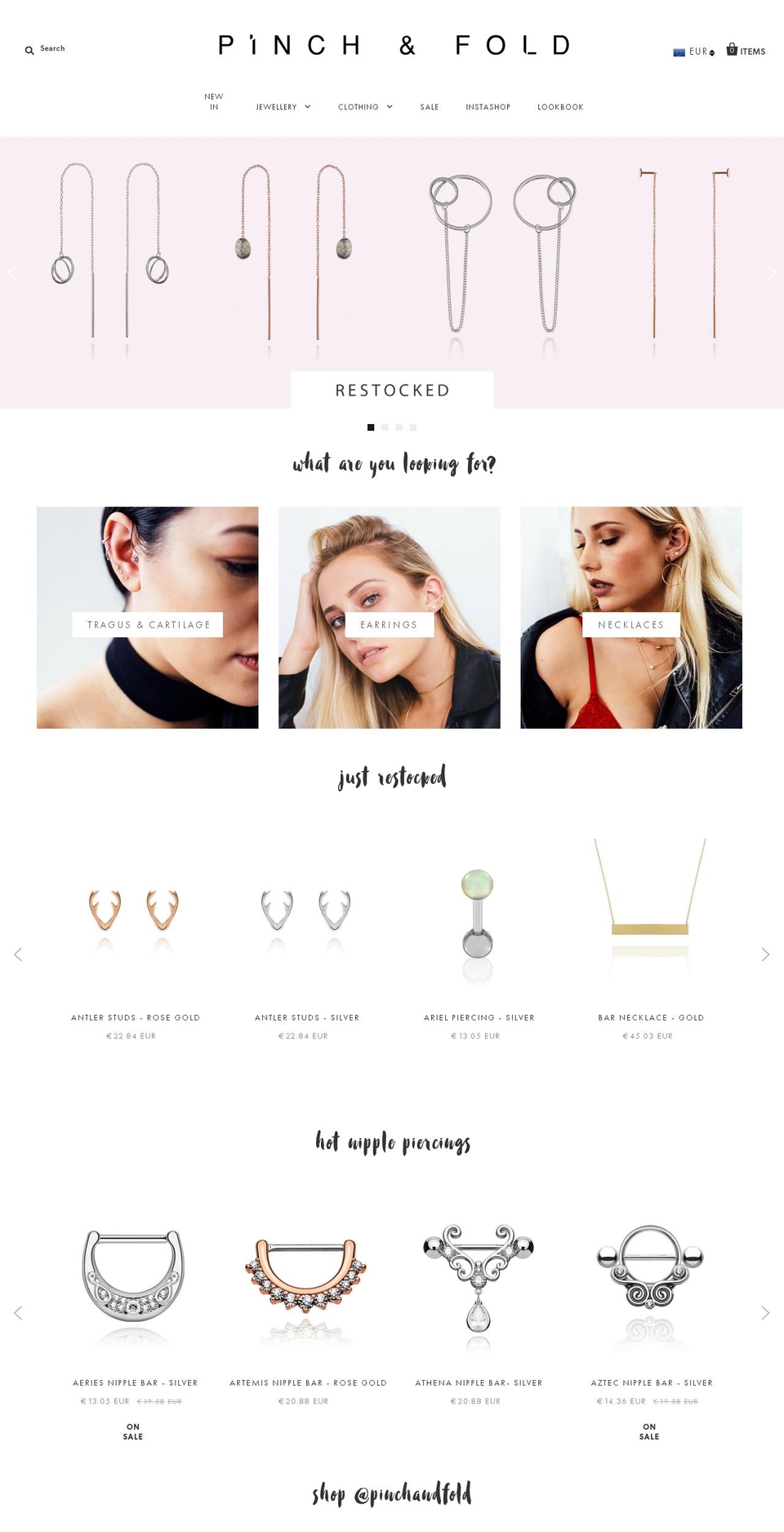 pinchandfold.com shopify website screenshot