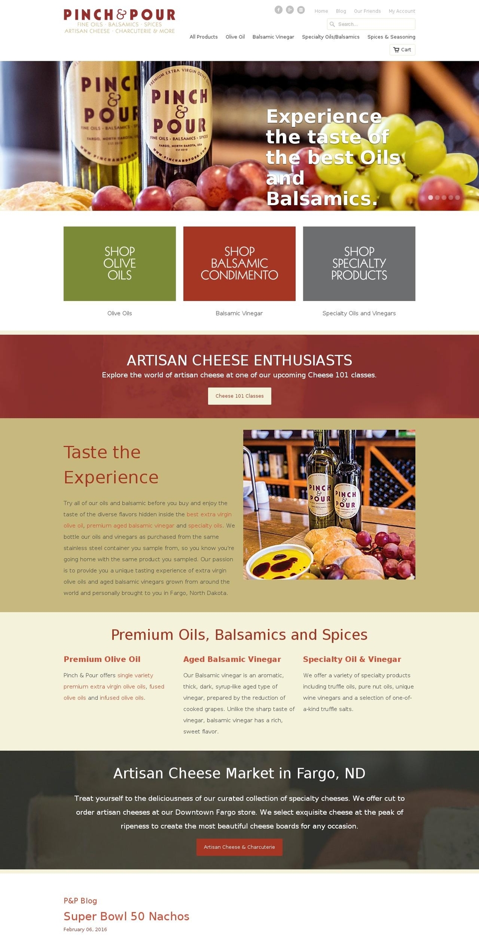 pinchandpour.com — Shopify storefront screenshot