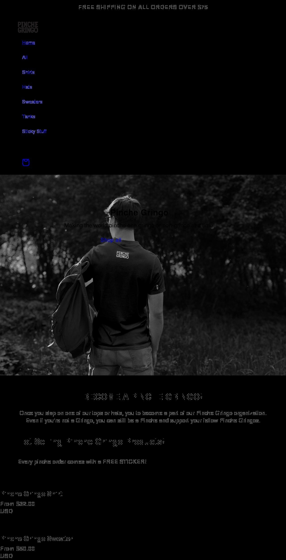 pinchegringo.org shopify website screenshot