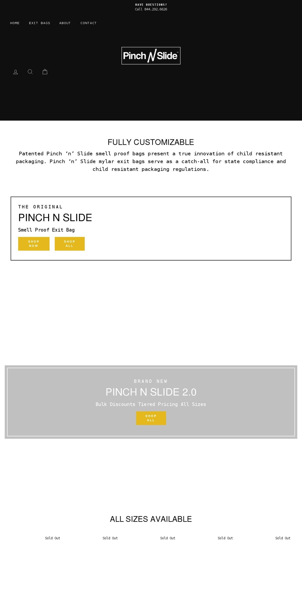 pinchnslide.com shopify website screenshot