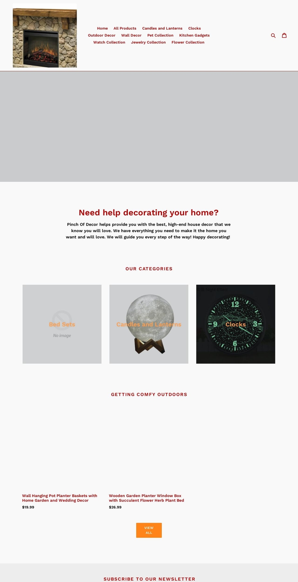 pinchofdecor.com — Shopify storefront screenshot