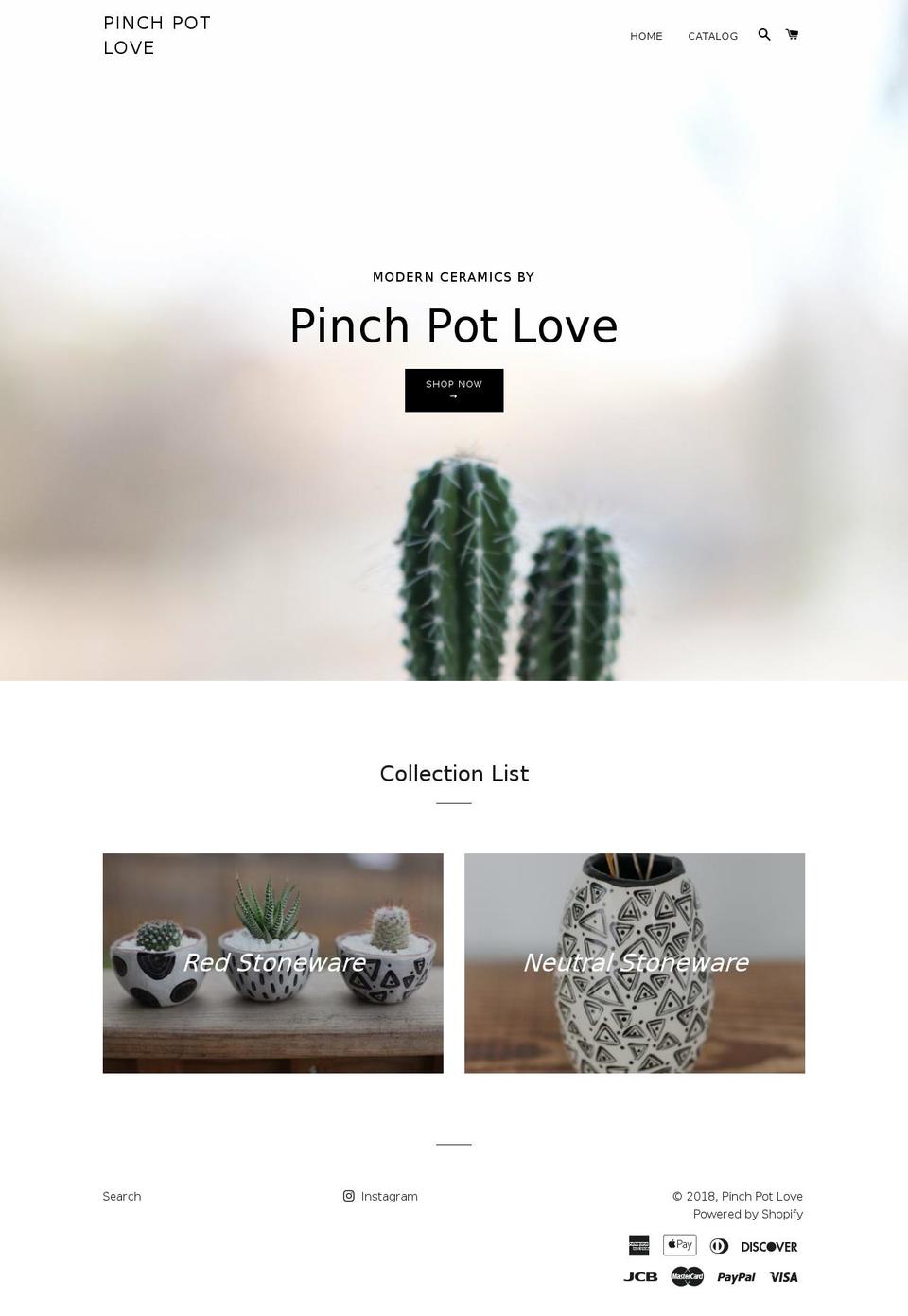 pinchpotlove.com — Shopify storefront screenshot