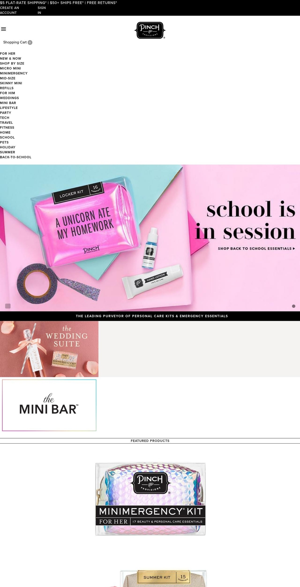 pinchprovisions.net shopify website screenshot