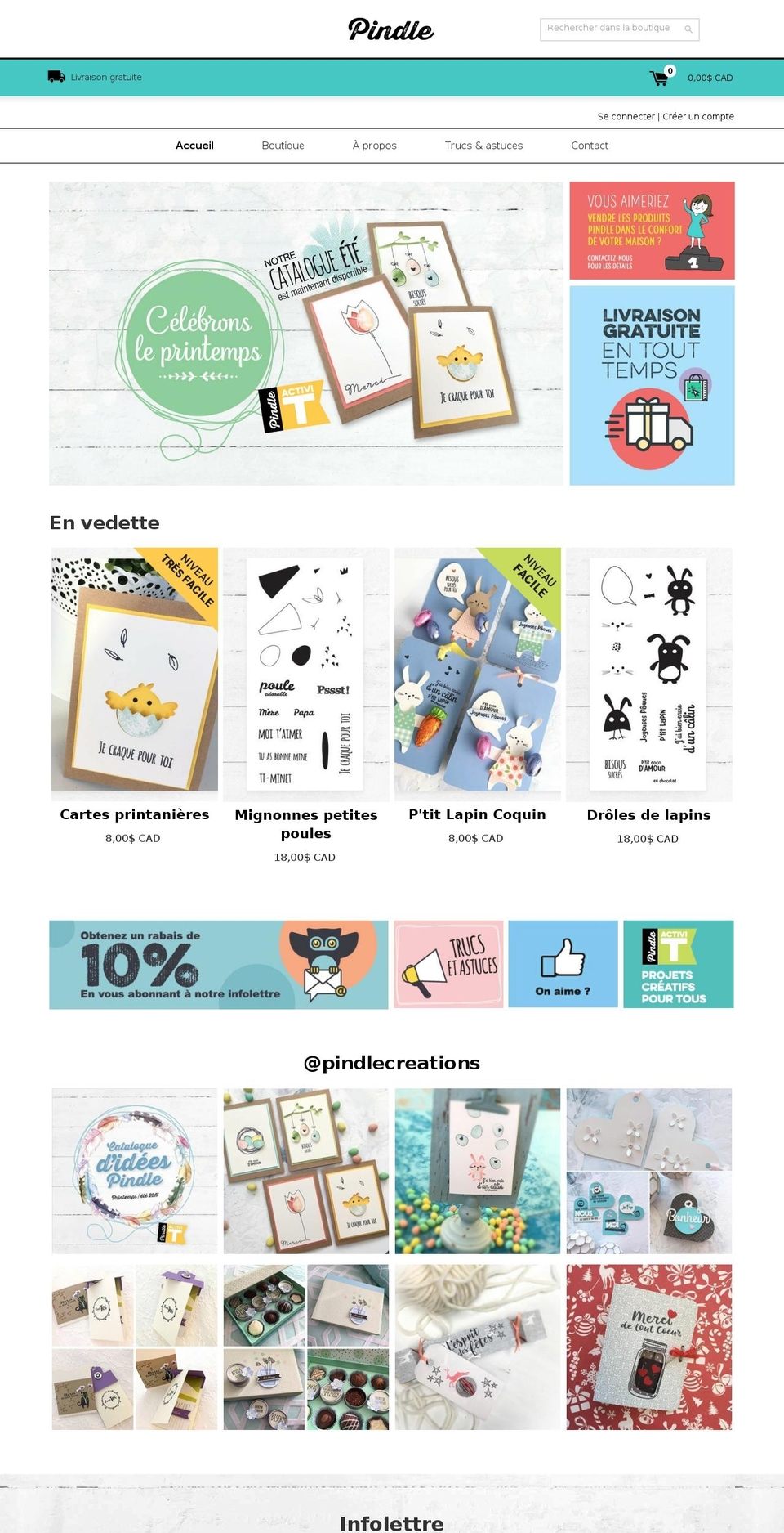 pindle-1-0 Shopify theme site example pindlecreation.com