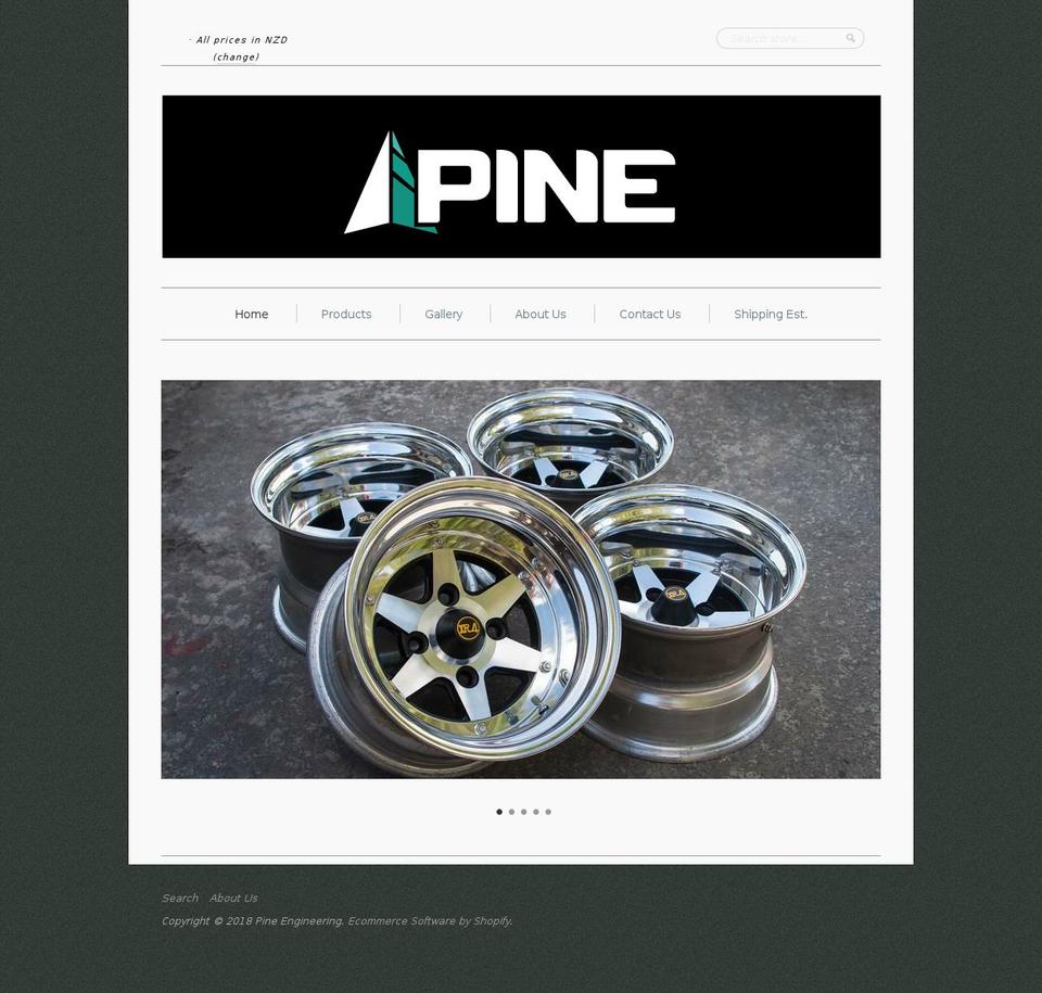 pine-engineering.com — Shopify storefront screenshot