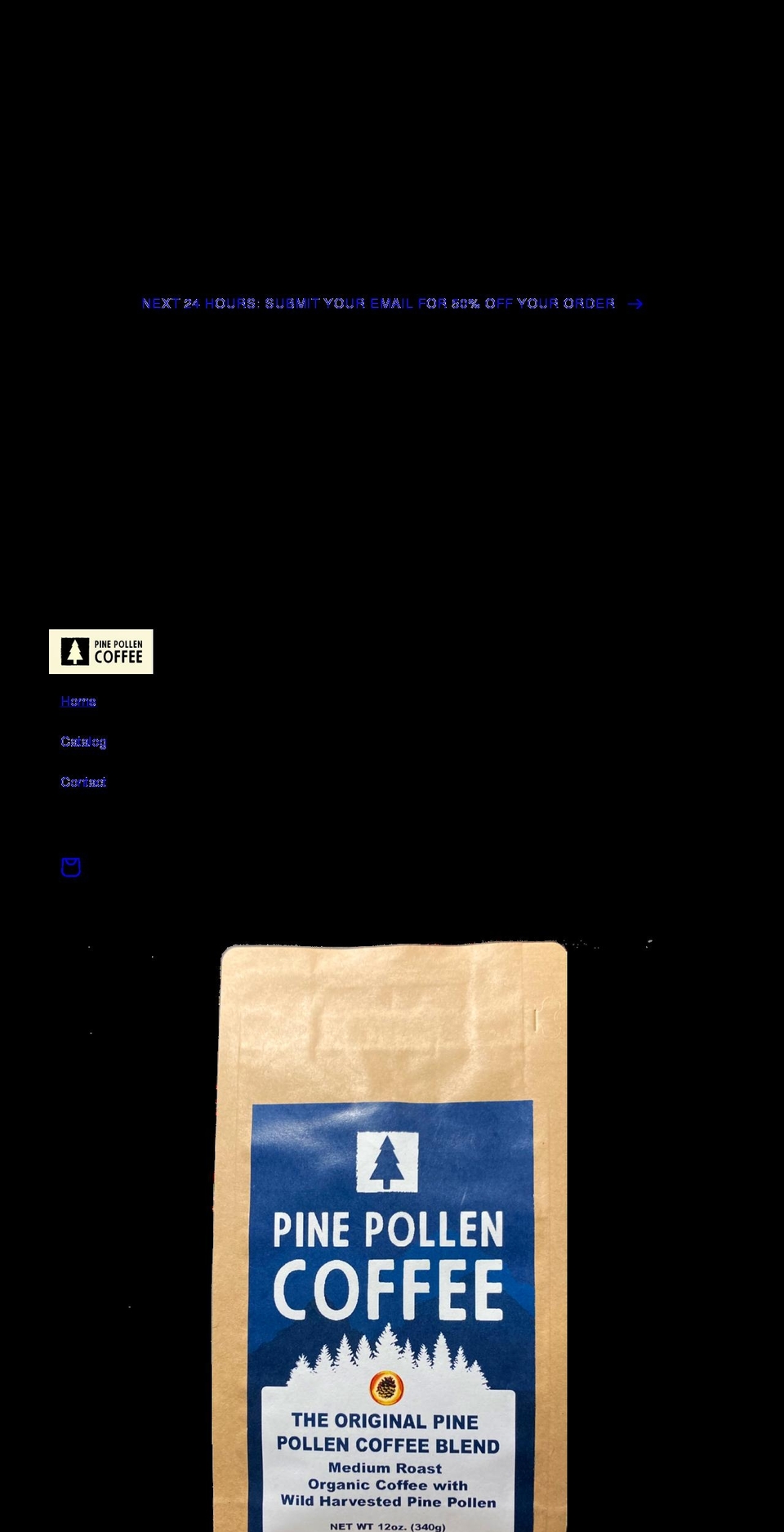 pine-pollen.org shopify website screenshot