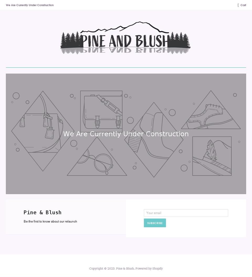 pineandblush.com — Shopify storefront screenshot