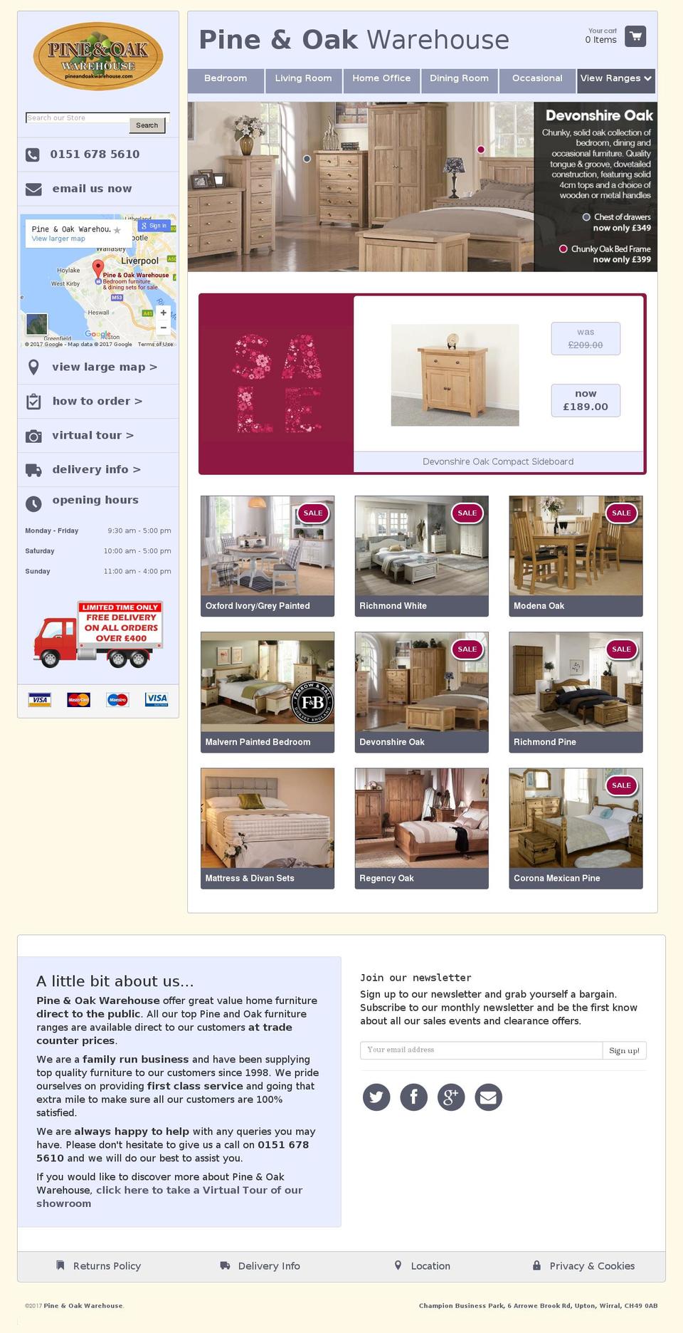 Timber Shopify theme site example pineandoakwarehouse.com
