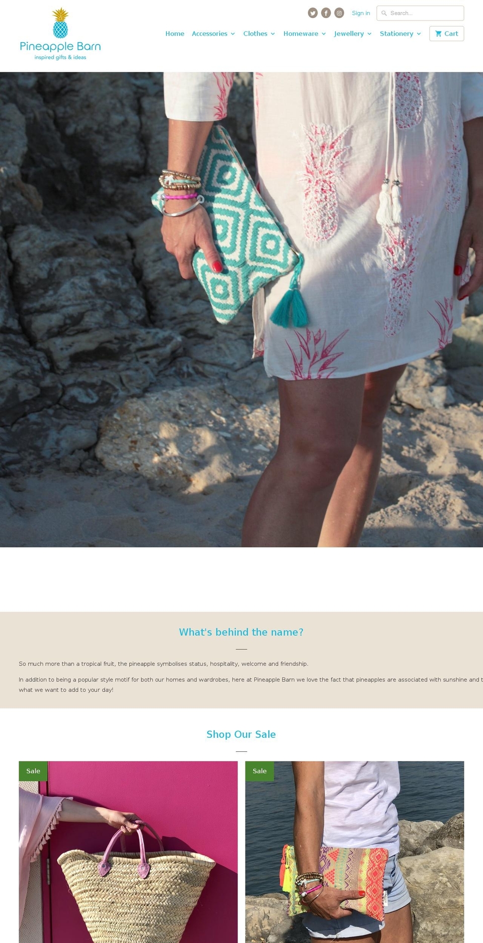 pineapplebarn.com — Shopify storefront screenshot