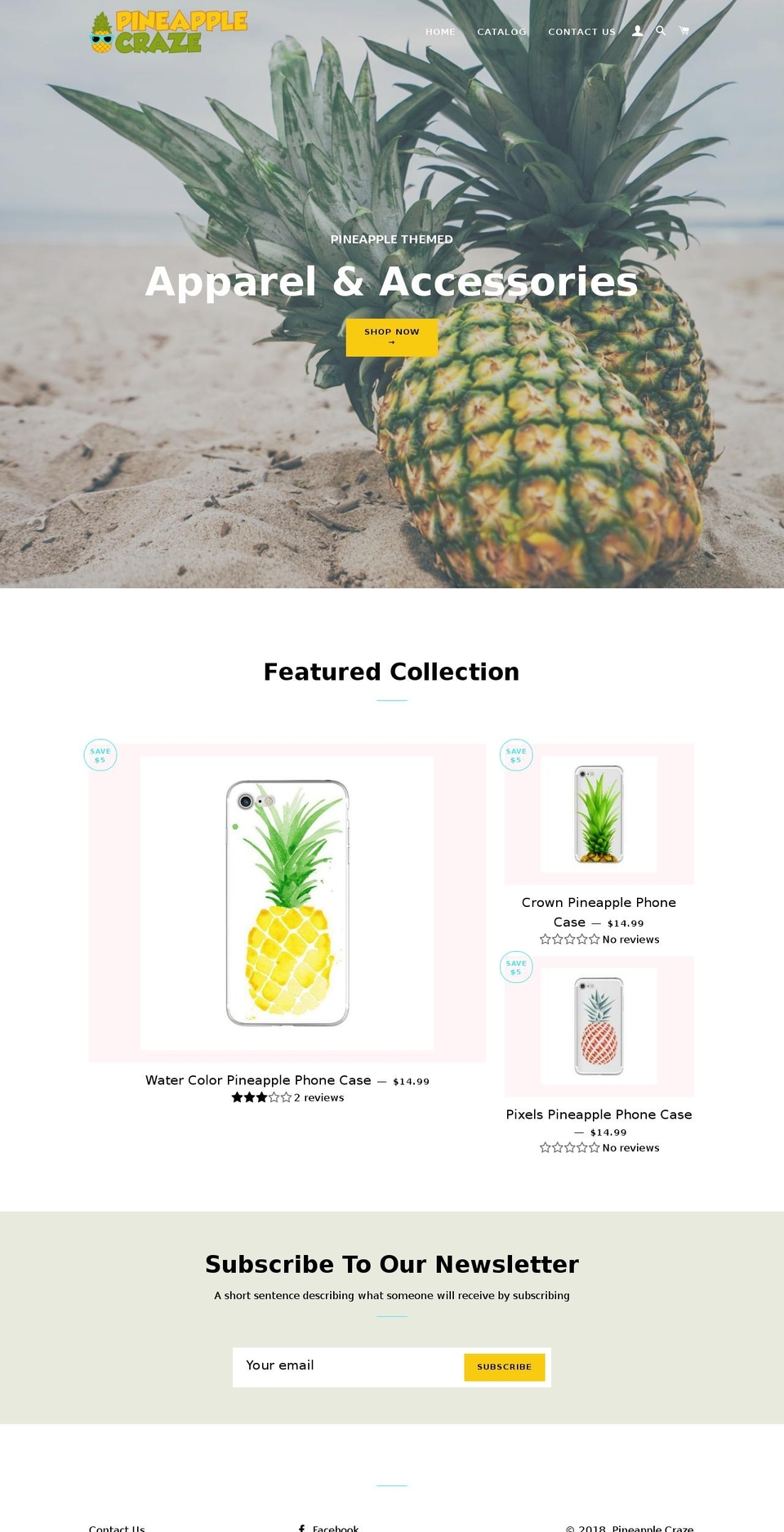 pineapplecraze.com — Shopify storefront screenshot