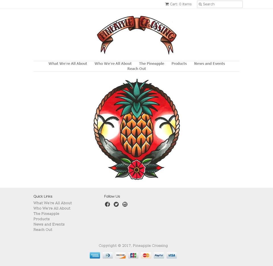 pineapplecrossing.com shopify website screenshot
